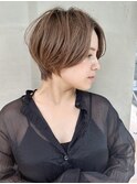 前髪なしショート/ハンサムショート/ショートボブ/30代40代50代