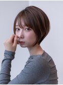 大人かわいい前髪セシルカットココアブラウンフリンジウェーブ