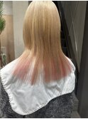 透明感抜群♪ダブルカラーブリーチハイトーンベージュピンク