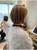 say.黒髪ボブルフネビージュ小顔ワンレンハイライトミルクティー