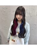 プルエクステでインナーカラー