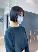 イメチェン外ハネボブ美髪ワイドバング/ショートボブ髪質改善