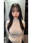 大人可愛い20代30代40代韓国風小顔ウルフレイヤーボブ