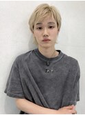 ブロンドヘア　ハイトーン　ミニウルフ　MOMO