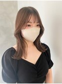 大人かわいい くびれレイヤー くびれヘア 外ハネ フェザーバング