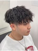 シャドウパーマメンズカットスパイラルパーマツイスパ波巻き