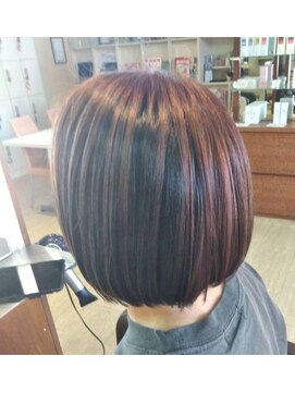 マニス(manis) 丸み小顔うるツヤショートボブ×立体感アンブレラカラー20代30代