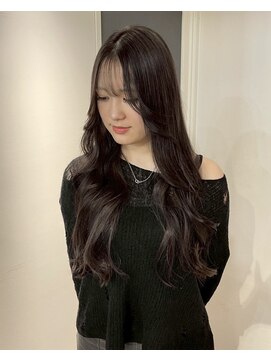 ソワンドゥブレスシエン 堀江店(soin de brace CIEN) 韓国前髪顔周りロング×レイヤーグレージュ[堀江/髪質改善]