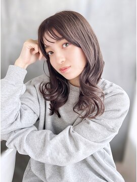 《30代～大人透明感》白髪ぼかしハイライト＋艶カラー