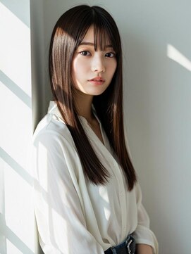 ツヤ感が魅力のストレートロング【河内花園駅】