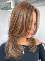ヘアーサロングランデ(HAIR SALON GRANDE)&nbsp;ハイライトカラーミルクティーベージュレイヤーカット