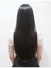 【☆ダメージレスで、うるツヤ髪へ☆】カット+酸性ストレート+髪質改善Tr