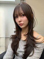 リンドトウキョウ(LINDO TOKYO)&nbsp;大阪/心斎橋/オリーブベージュ/レイヤーカット/ハッシュカット