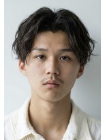 ゼンコー アオヤマ(ZENKO Aoyama)&nbsp;センターパート×シャドウパーマ【メンズパーマ表参道渋谷原宿】
