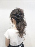 お呼ばれハーフアップ