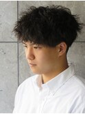 【FLOWER】黒髪メンズ×ソフトスパイラルパーマ
