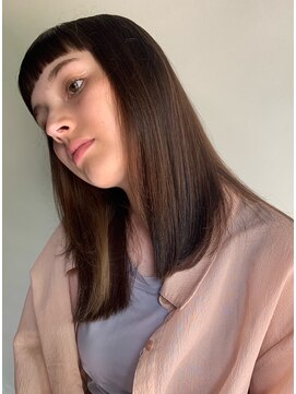 ナタン 自由が丘(NATHAN) ショートバング×イヤリングカラー * oi *