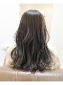 ブリーチなしカラー　ブルーアッシュ　グレージュカラー