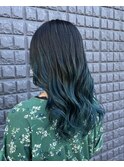 グラデーション、アクアブルー、個性派