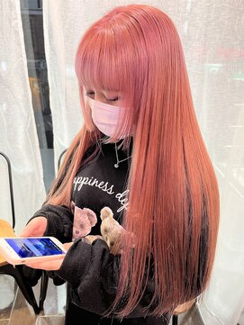ヘアーアンドメイク ビス(HAIR&MAKE bis) 憧れハイトーン☆フラミンゴピンク☆【多田　華歌】