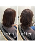 【ケアカラーコース】お客様施術事例