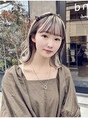 表参道ダブルカラーブリーチインナーカラーベージュ