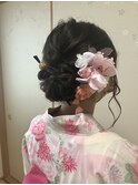 浴衣/ヘアセット/ローシニヨン