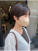 小顔丸みショート/くびれヘア/暗めカラー[横浜駅]