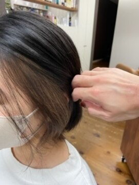 ヘアーワークスタジオ ノイズ(noize) #インナーカラー #ミルクティーベージュ #ボブ