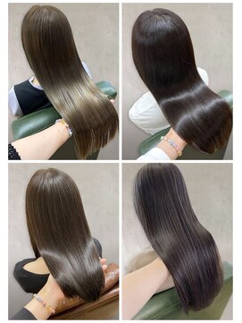 美容室フルール ★縮毛矯正ロング♪コスメストレート髪質改善ココアベージュ