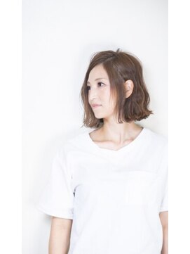 ピエドプール(PiED DE POULE) 大人かわいい☆外ハネ切りっぱなしボブ