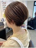 クールショート×ナチュラルカラー×ブラウン×カジュアル