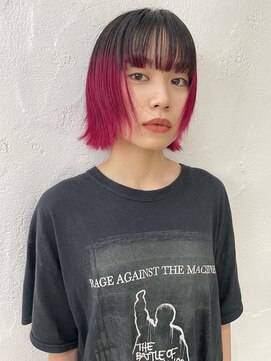 ヘン(hen) 【心斎橋hen】ブリーチ ハイライトカラー ピンクヘアー