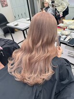 ペレ 渋谷(PELE)&nbsp;デザインカラー/レイヤーカット/ウェットヘア/オリーブベージュ