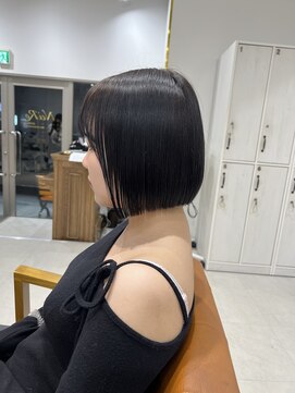 ネイロ 錦糸町(NeiRo) 魅力倍増カールセミディシアーカラーダークアッシュショートヘア