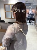 "久保田"結婚式参列ボブアレンジタイトアレンジ