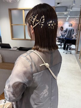 ラミエ バイ メルト 吉祥寺(lamie by melt) "久保田"結婚式参列ボブアレンジタイトアレンジ