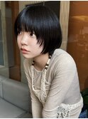 ショートウルフ 顔周りカット ボブウルフ 丸みショート