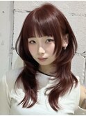 韓国風/レイヤー/小顔/前髪カット/髪質改善/グレージュ/透明感
