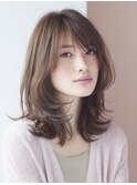 アプリコットオレンジハイライトカラーサーフカール夏くびれヘア