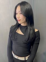 ローレンアンドパレード 並木坂店(Lauren&Parade) ブルーブラック 韓国ヘア 顔周りレイヤー 髪質改善 20代30代