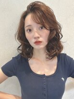 ルーズパーマ　アプリコットオレンジ