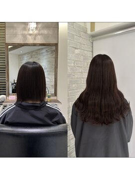 リゼル シブヤ(RISEL SHIBUYA) エクステ80本でボブからロングヘアに!