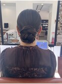 お呼ばれアレンジ　ヘアアレンジ　セット　ヘアセット