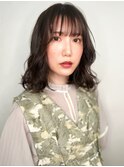 ゆるふわパーマくせ毛風ミディアムレイヤーp1上尾20代30代40代