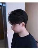 センターパート/毛流れパーマ/ダウンパーマ/メンズカット