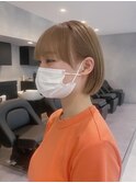 ミルクティーベージュ＋ボブ