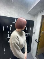 ワンズクロエ 原宿店(ONE's Chloe) くびれヘアアプリコットオレンジハイライトカラーブルーカラー