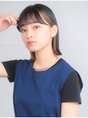 インナーカラー/切りっばなしボブ