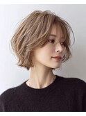 白髪ぼかし脱白髪染め大人ショート40代50代60代